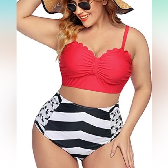 Avidlove High Waisted Tummy Control 2 Piece Swimsuit/ Bathing Suit NEW!!!!❤️ - Picture 2 of 5